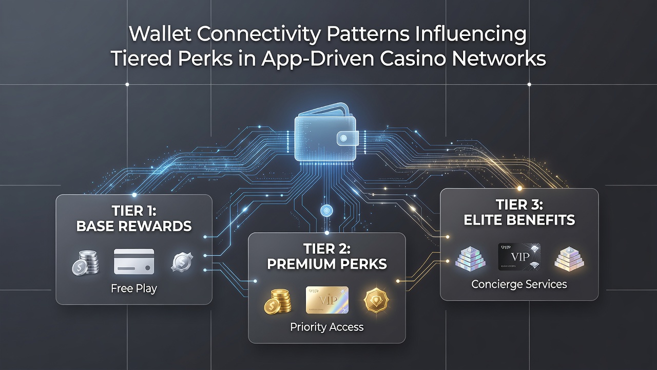 Wallet connectivity interface showing tiered reward unlocks in a casino app